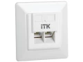             ITK Ішкі ақпараттық розетка RJ45 санат 6 UTP 2 порт    