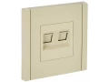 FORTE&PIANO 2 ұялы розетка RJ11+RJ45 кат.5E FP435 ваниль IEK