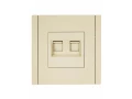 FORTE&PIANO 2 ұялы розетка RJ11+RJ45 кат.5E FP435 ваниль IEK