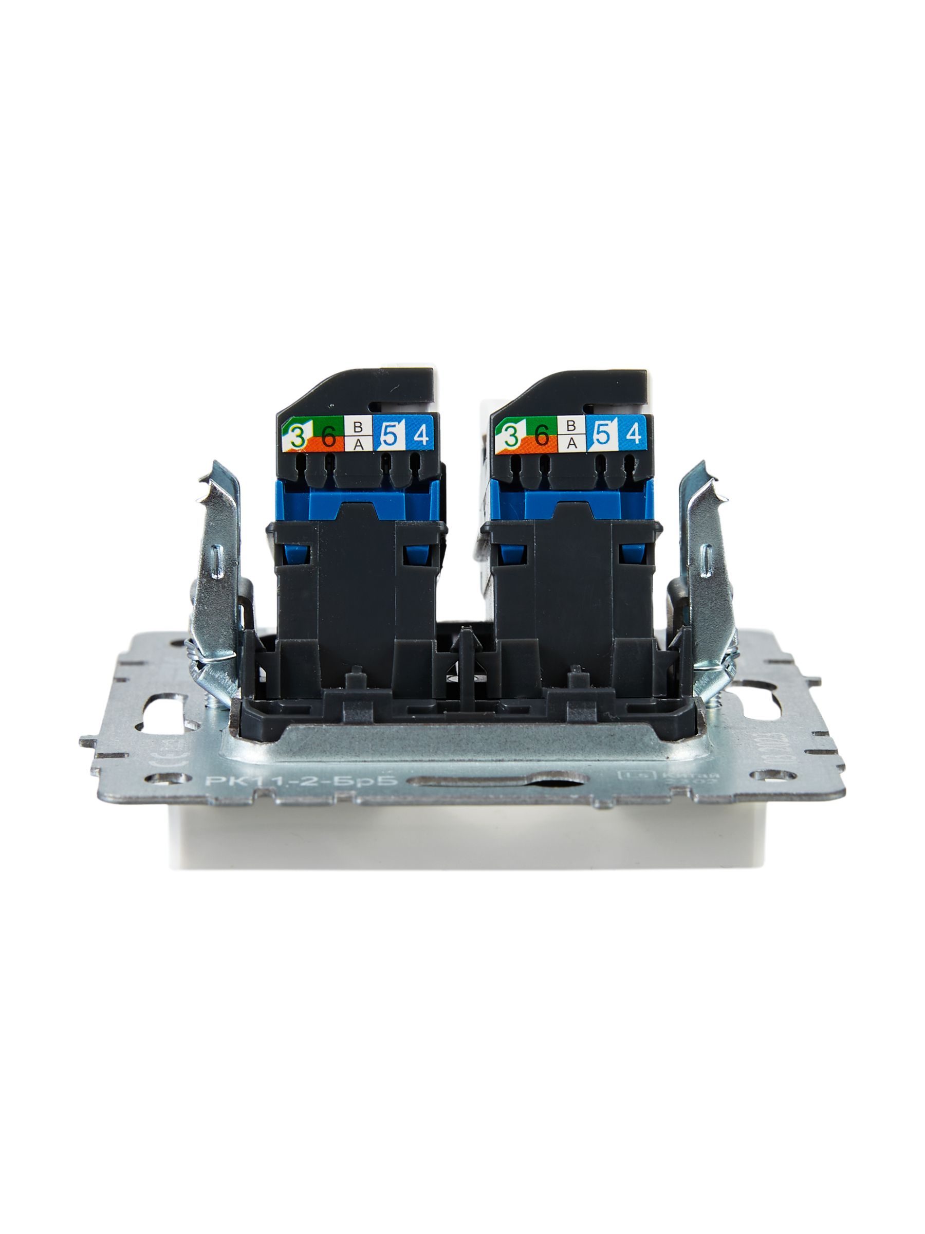 BRITE Қос компьютерлік розетка RJ45 категория 6 РК11-2-БрБ ақ IEK