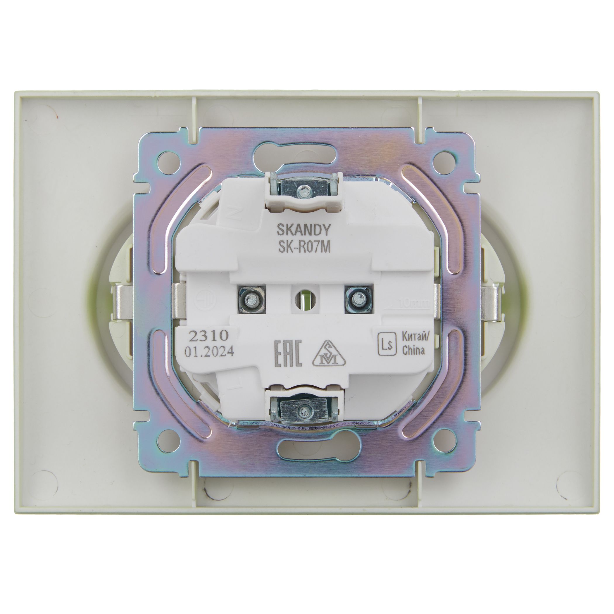 SKANDY Розетка 2 орынды, жерге тұйықталған, қорғаныс перделерімен 16А жиынтықта SK-R07G жалбызды IEK