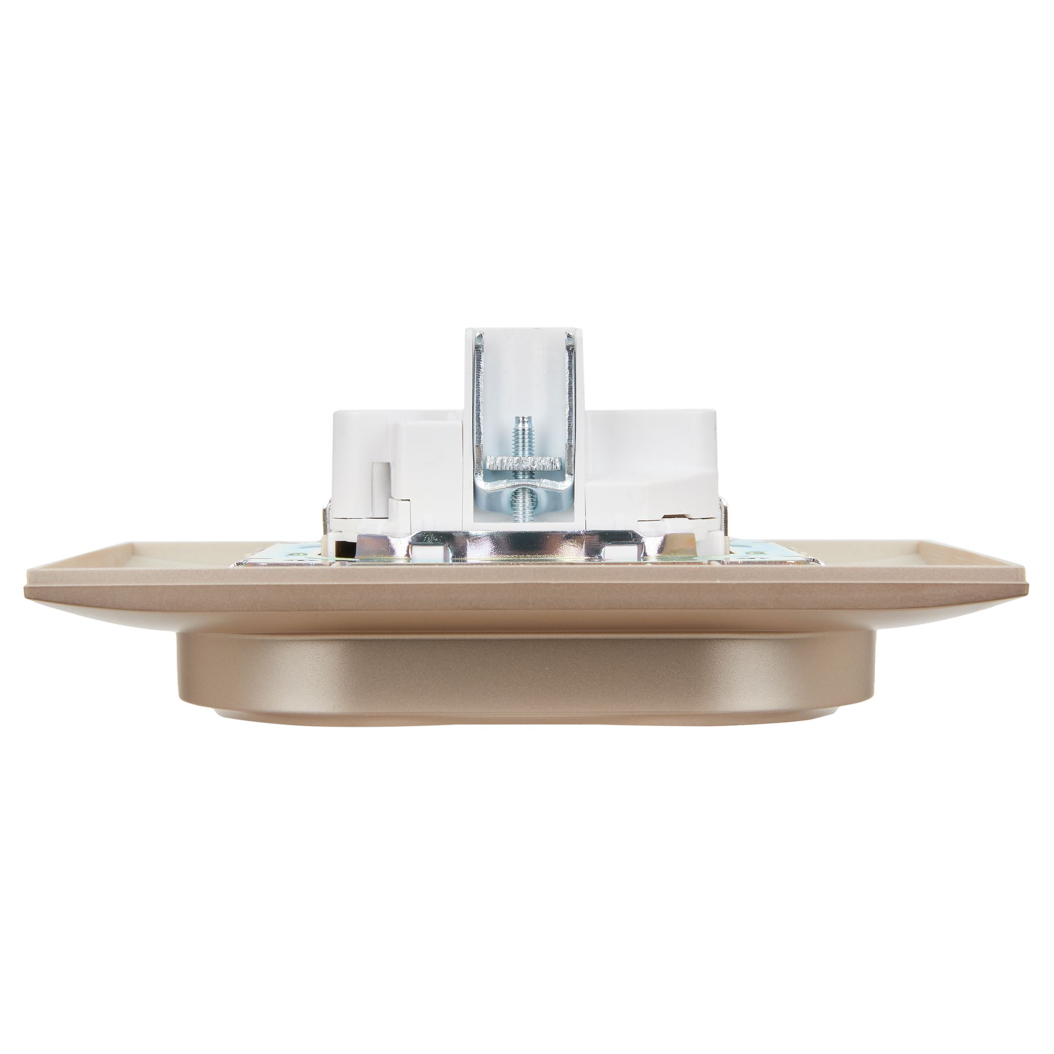 SKANDY Розетка 2 орынды, жерге тұйықталған, қорғаныс перделерімен 16А жиынтықта SK-R07Sa құм IEK