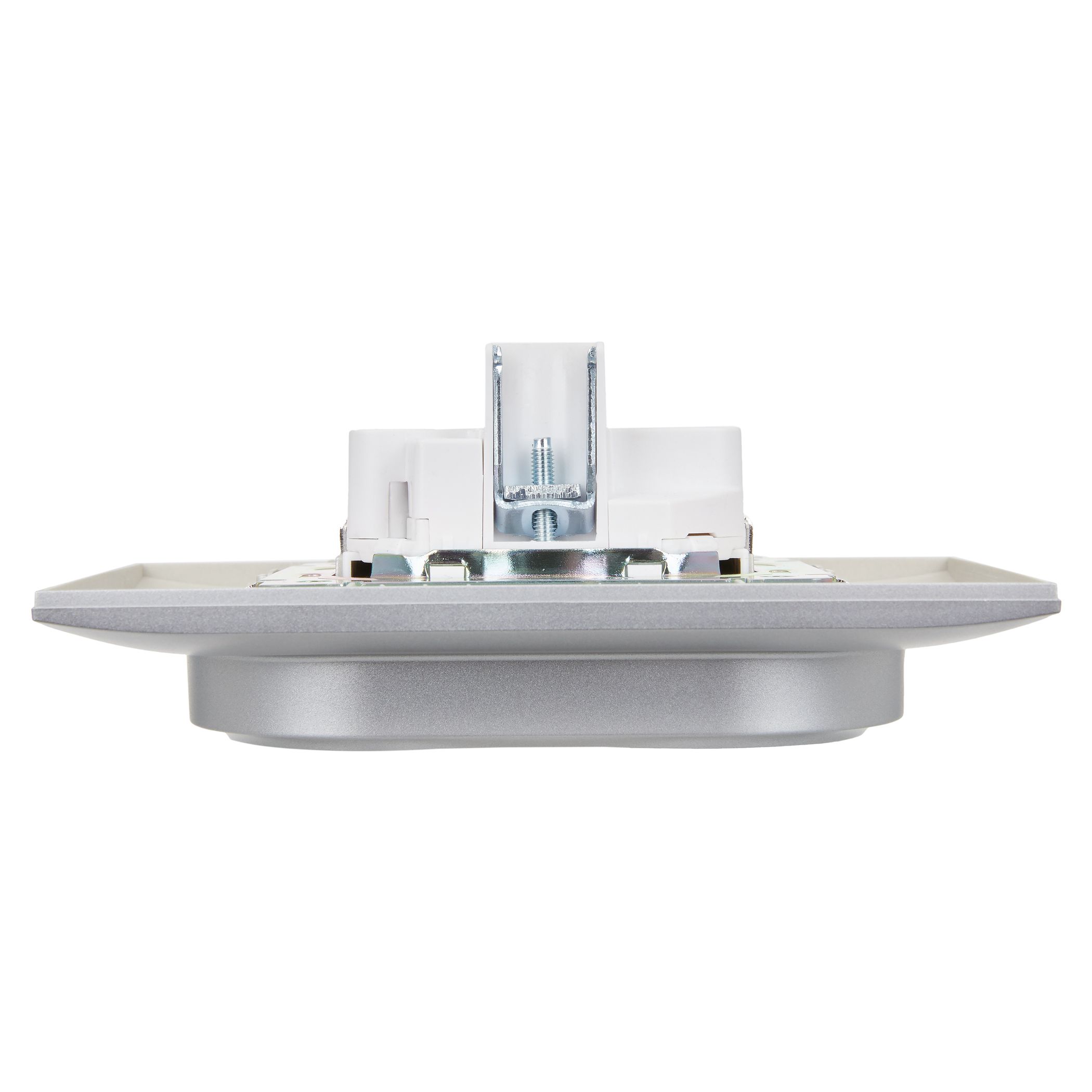             SKANDY Розетка 2 орынды, жерге тұйықталған, қорғаныс перделерімен 16А жиынтықта SK-R07S күміс IEK    