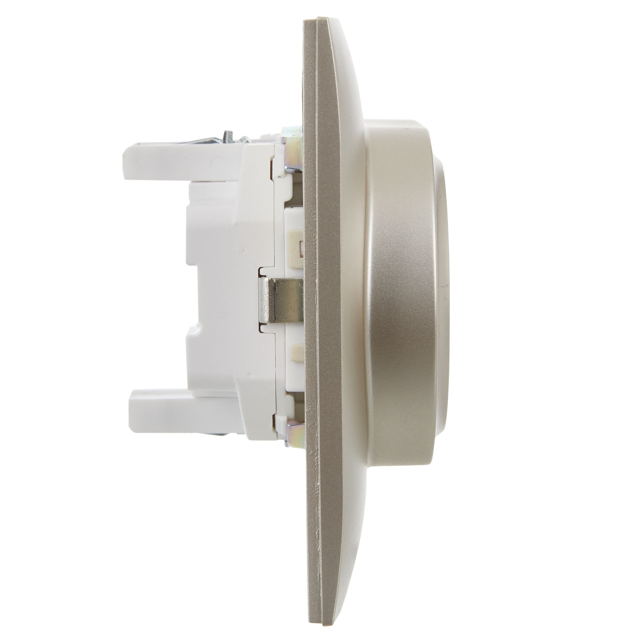 SKANDY Розетка 2 орынды, жерге тұйықталған, қорғаныс перделерімен 16А жиынтықта SK-R07Sh шампан IEK