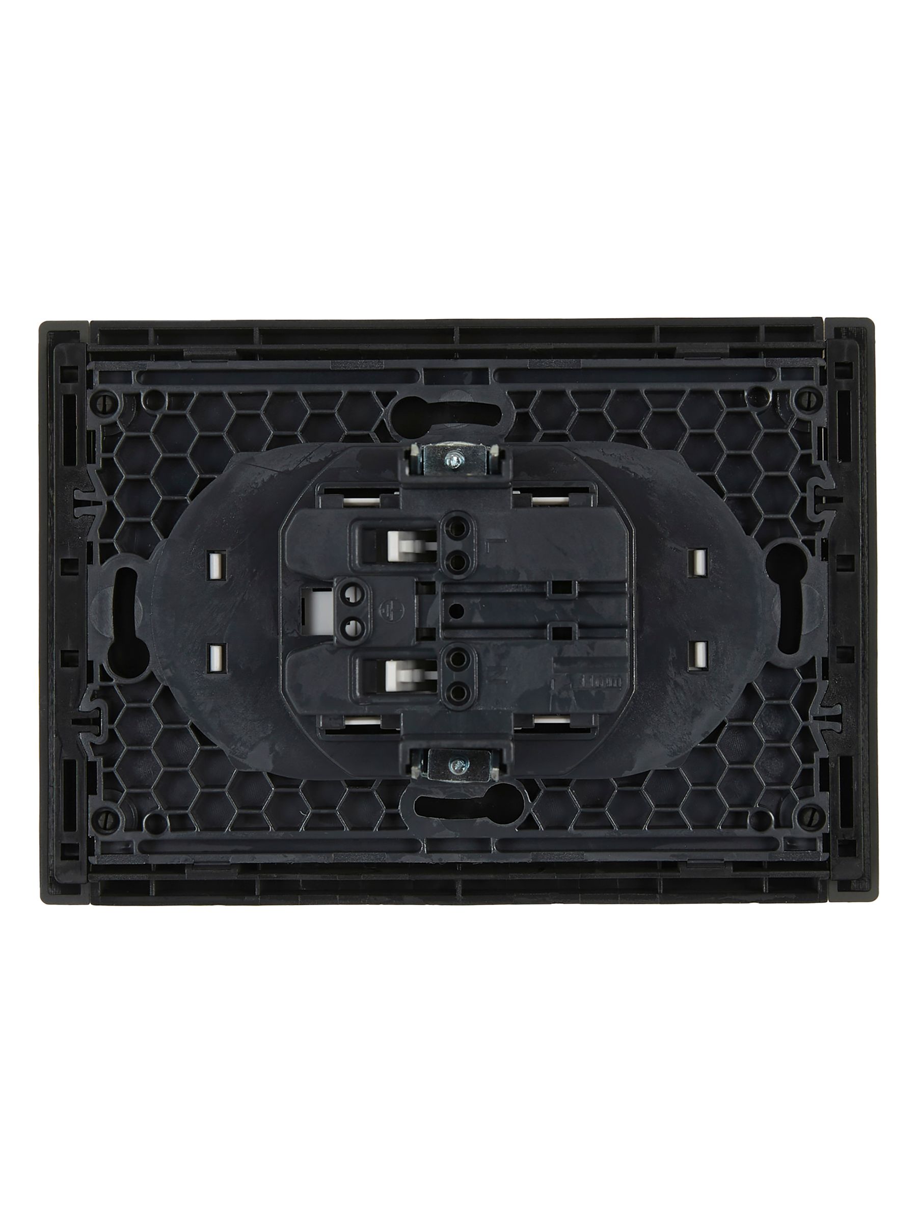 FORTE&PIANO Розетка 2 нүктелі, жерге тұйықталмаған, пердешелерсіз, бұрандасыз бекіту 10А FP326 сұр ИЭК