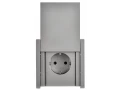 FORTE&PIANO Розетка 1 нүктелі, жерге тұйықталған пердешелерімен, қақпағымен, бұрандасыз бекіту 16А FP519 болат ИЭК