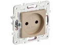 SKANDY Розетка жерге тұйықталмаған, қорғаныс пердешелерсіз 10А SK-R02Sa құм IEK