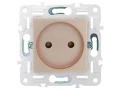 SKANDY Розетка жерге тұйықталмаған, қорғаныс пердешелерсіз 10А SK-R02Sa құм IEK