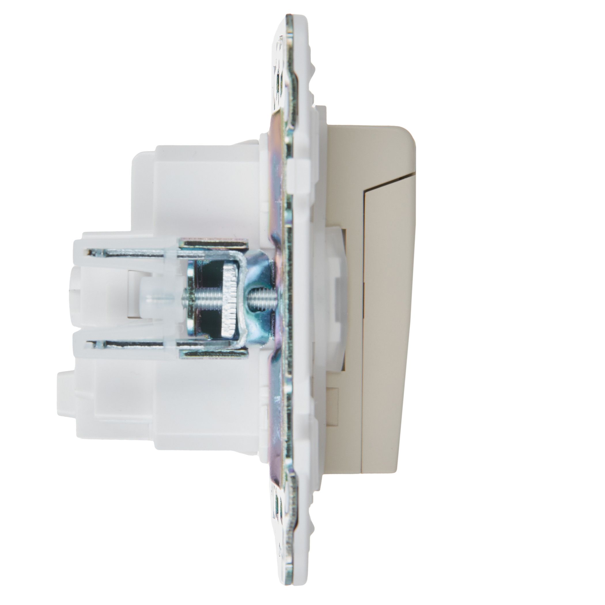 SKANDY Розетка 1 орынды, жерге тұйықталған, қорғаныс пердешелерімен, қақпағымен 16А IP44 SK-R11B сарғыш IEK