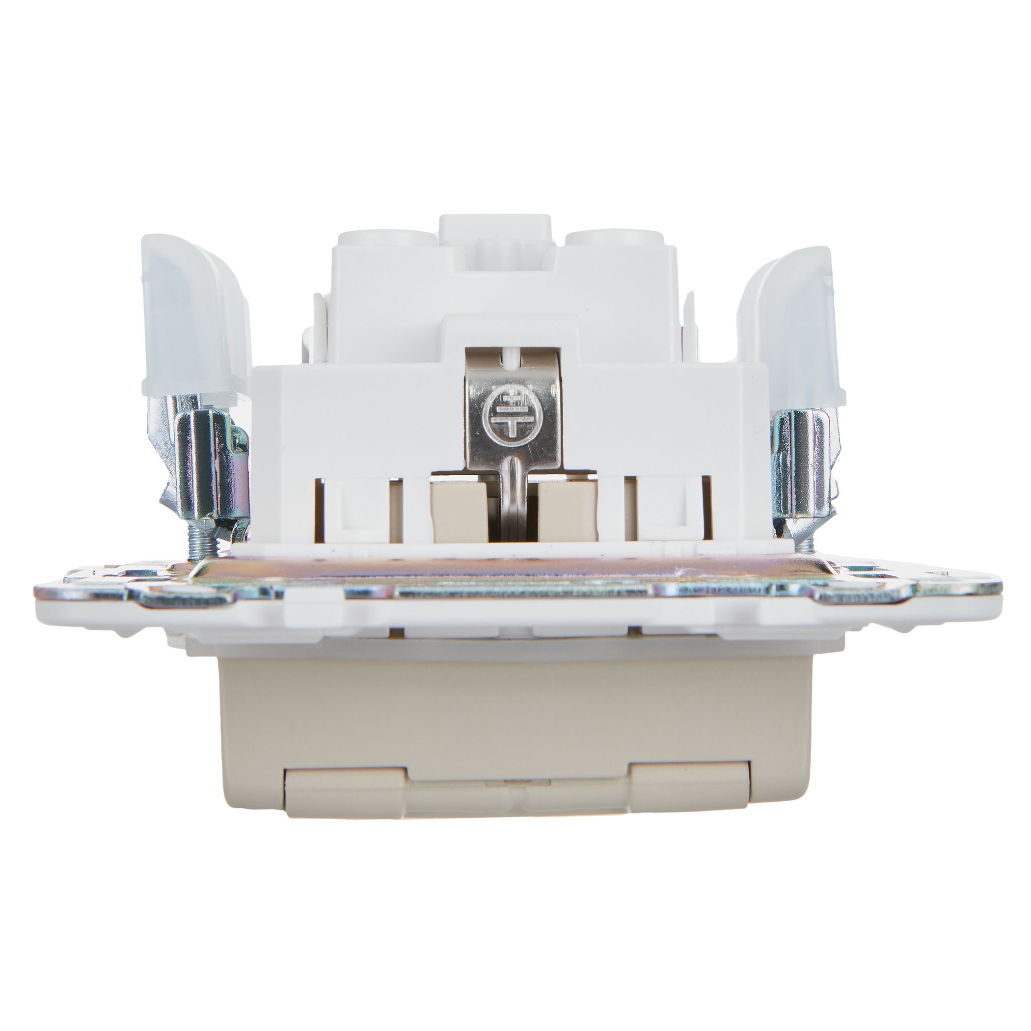 SKANDY Розетка 1 орынды, жерге тұйықталған, қорғаныс пердешелерімен, қақпағымен 16А IP44 SK-R11B сарғыш IEK