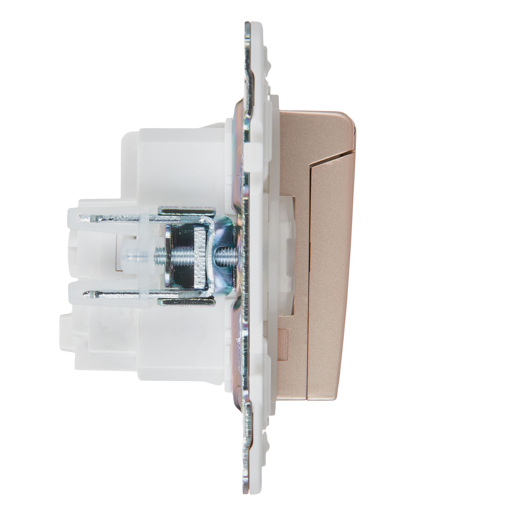 SKANDY Розетка 1 орынды, жерге тұйықталған, қорғаныс пердешелерімен, қақпағымен 16А IP44 SK-R11Sa құм IEK