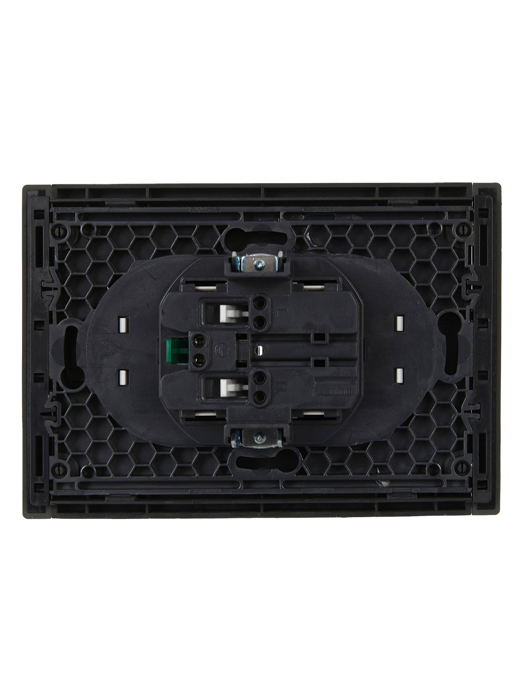 FORTE&PIANO Розетка 2 орынды, жерге тұйықталған, қорғаныс перделерімен, бұрандасыз бекіту 16А FP323 сұр IEK