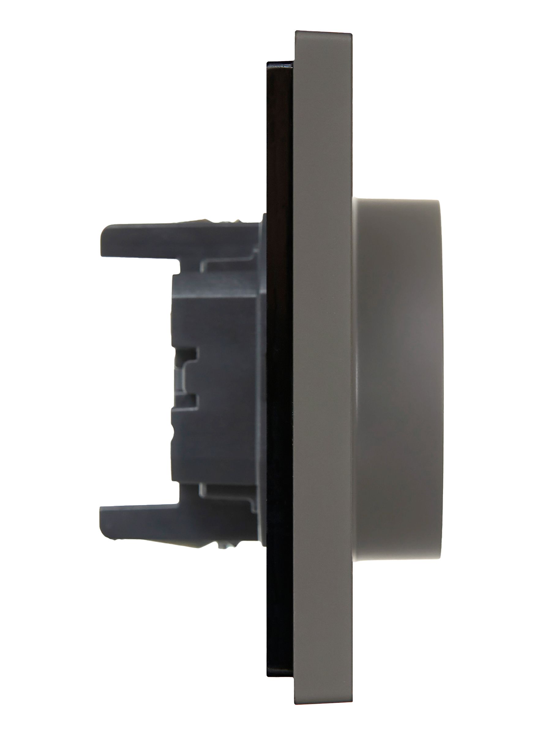 FORTE&PIANO Розетка 2 орынды, жерге тұйықталған, қорғаныс перделерімен, бұрандасыз бекіту 16А FP323 сұр IEK