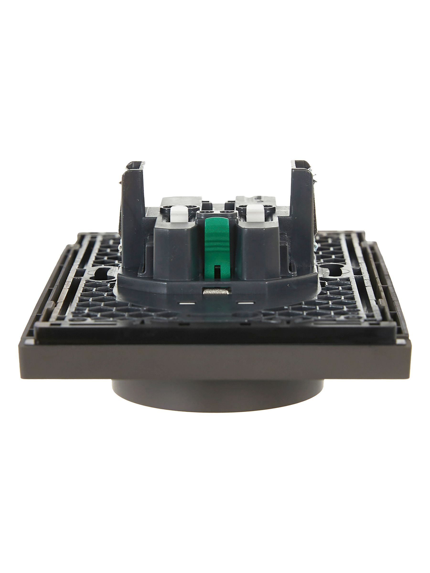 FORTE&PIANO Розетка 2 орынды, жерге тұйықталған, қорғаныс перделерімен, бұрандасыз бекіту 16А FP323 сұр IEK