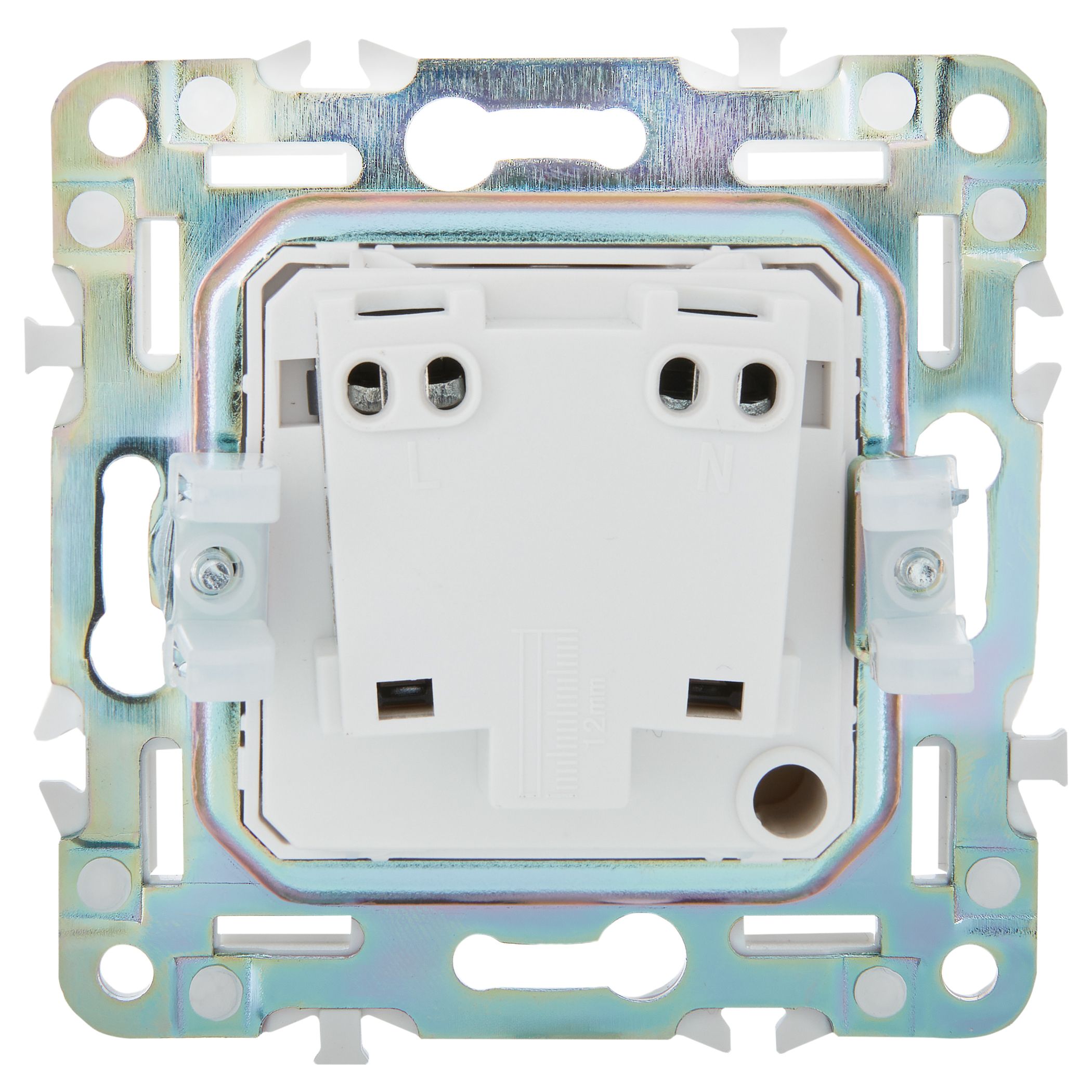 SKANDY Розетка жерге тұйықталмаған, қорғаныс пердешелерсіз 10А SK-R02S күміс IEK