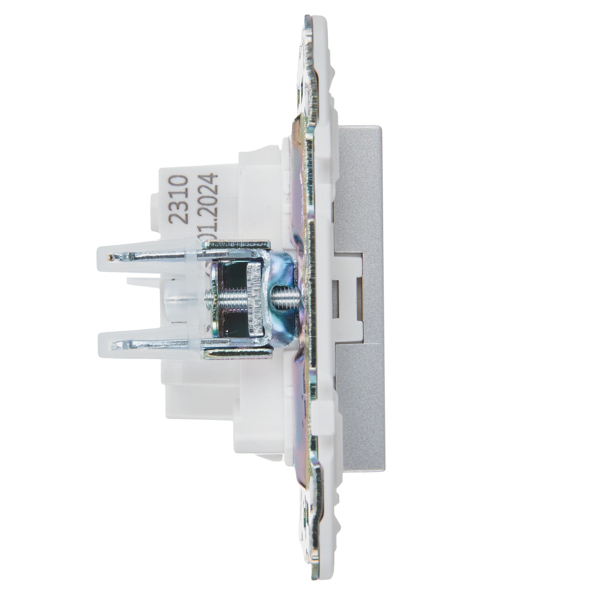 SKANDY Розетка жерге тұйықталмаған, қорғаныс пердешелерсіз 10А SK-R02S күміс IEK