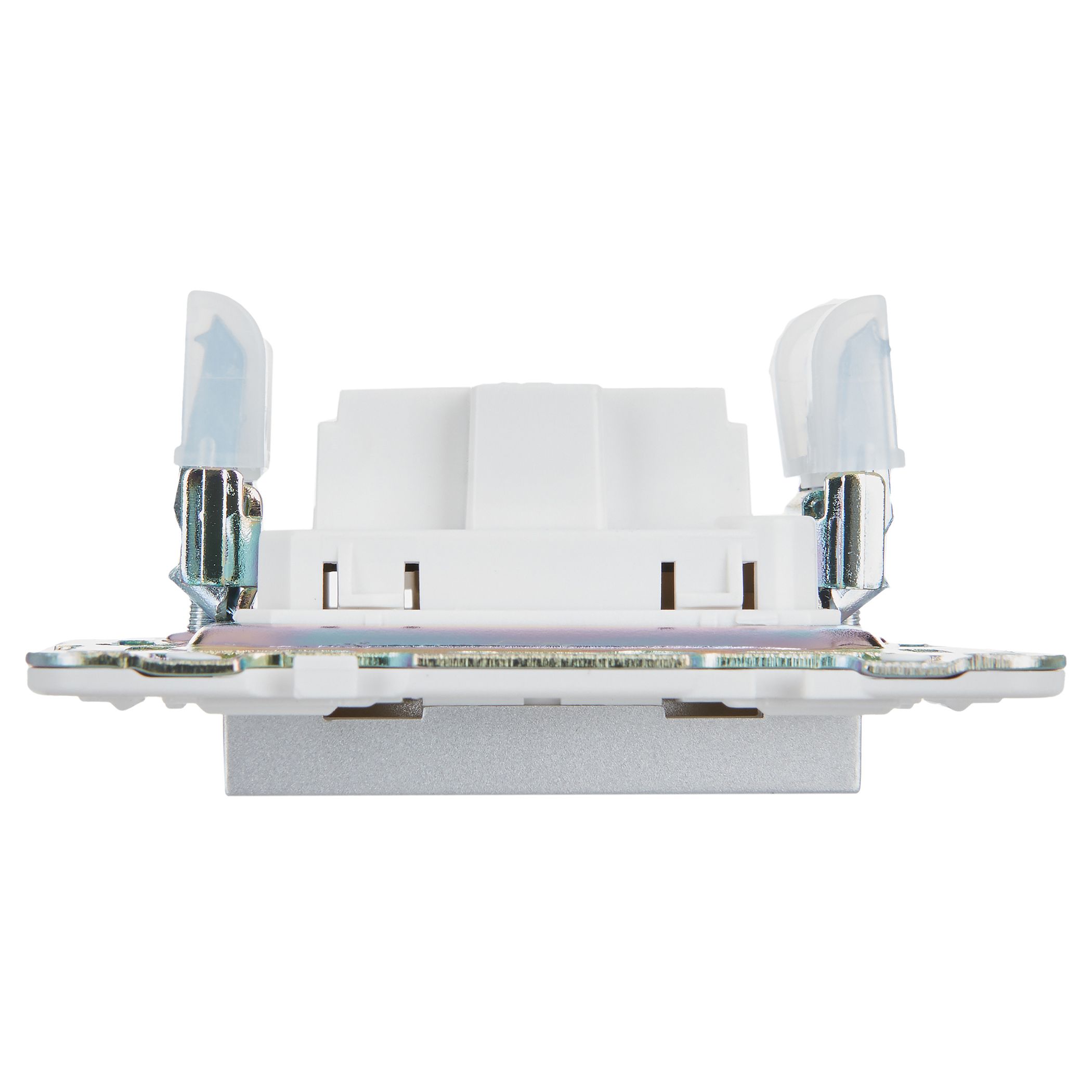 SKANDY Розетка жерге тұйықталмаған, қорғаныс пердешелерсіз 10А SK-R02S күміс IEK