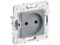 SKANDY Розетка жерге тұйықталмаған, қорғаныс пердешелерсіз 10А SK-R02Gr сұр IEK