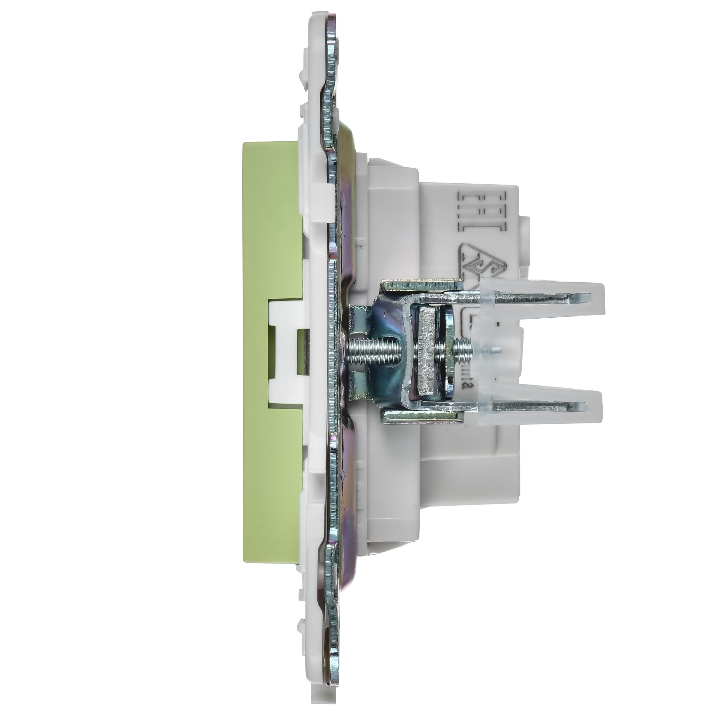 SKANDY Розетка жерге тұйықталмаған, қорғаныс пердешелерсіз 10А SK-R02G жалбызды IEK