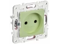 SKANDY Розетка жерге тұйықталмаған, қорғаныс пердешелерсіз 10А SK-R02G жалбызды IEK