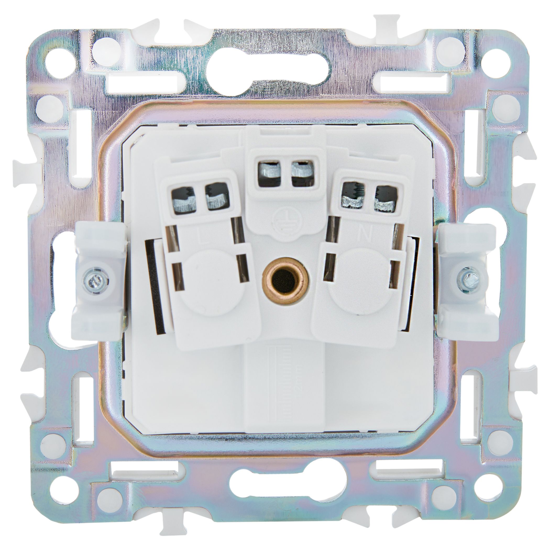 SKANDY Розетка, жерге тұйықталған, қорғаныс пердешелерсіз, 16А SK-R05S күміс IEK