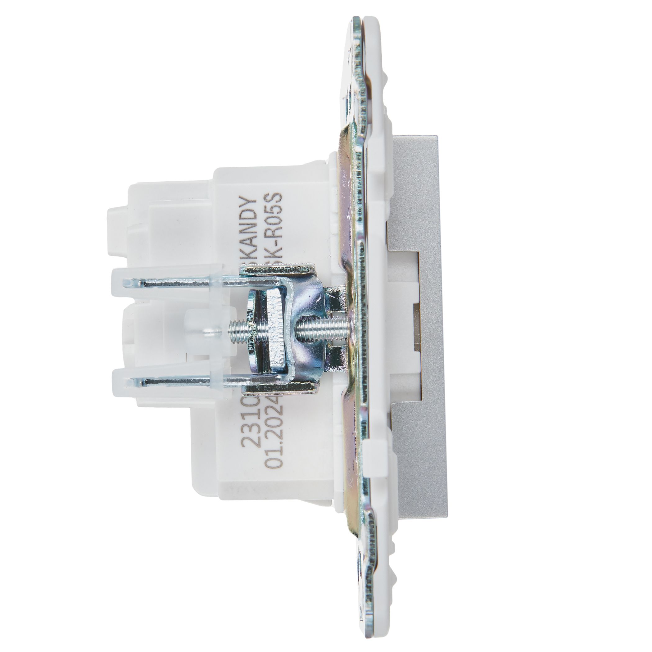 SKANDY Розетка, жерге тұйықталған, қорғаныс пердешелерсіз, 16А SK-R05S күміс IEK