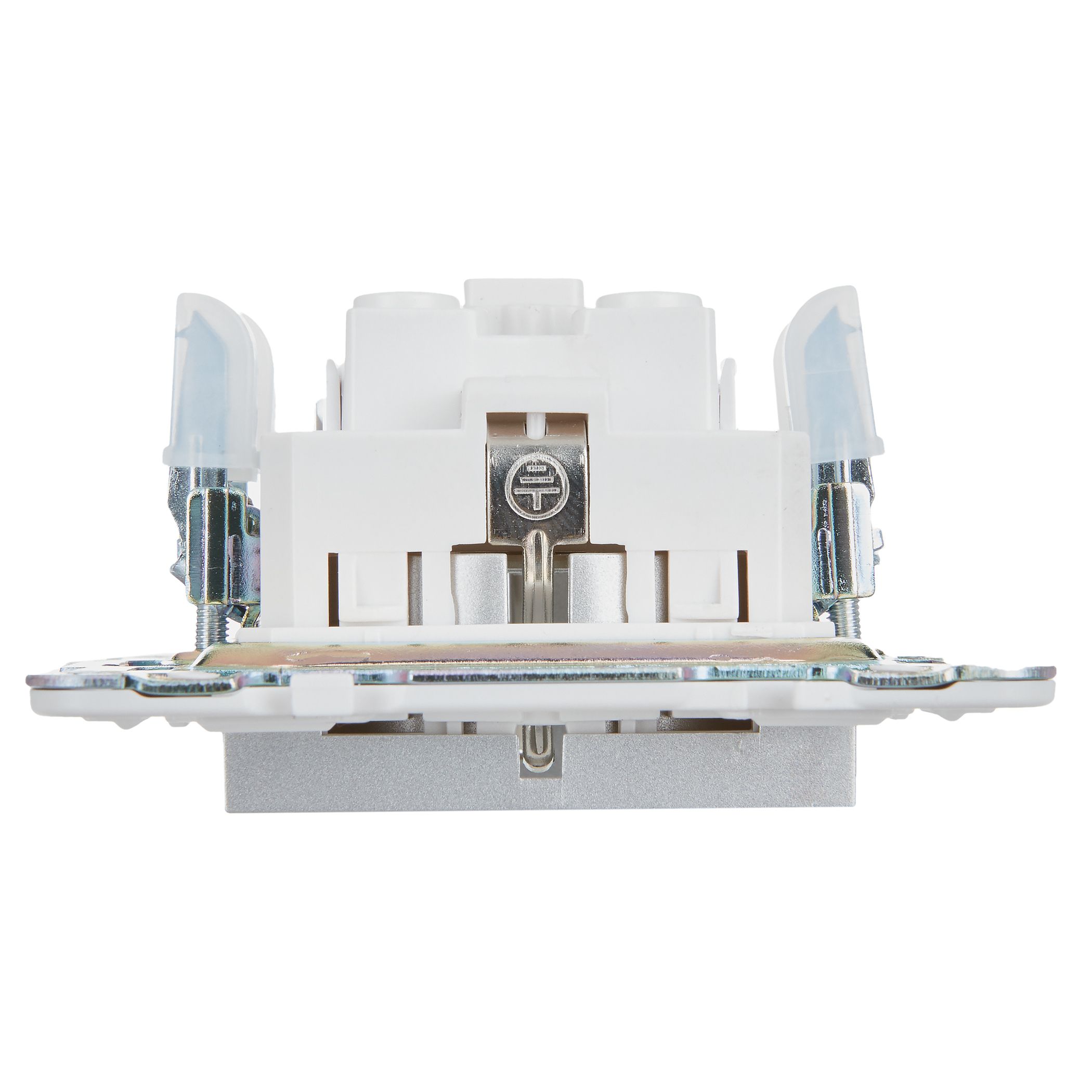 SKANDY Розетка, жерге тұйықталған, қорғаныс пердешелерсіз, 16А SK-R05S күміс IEK