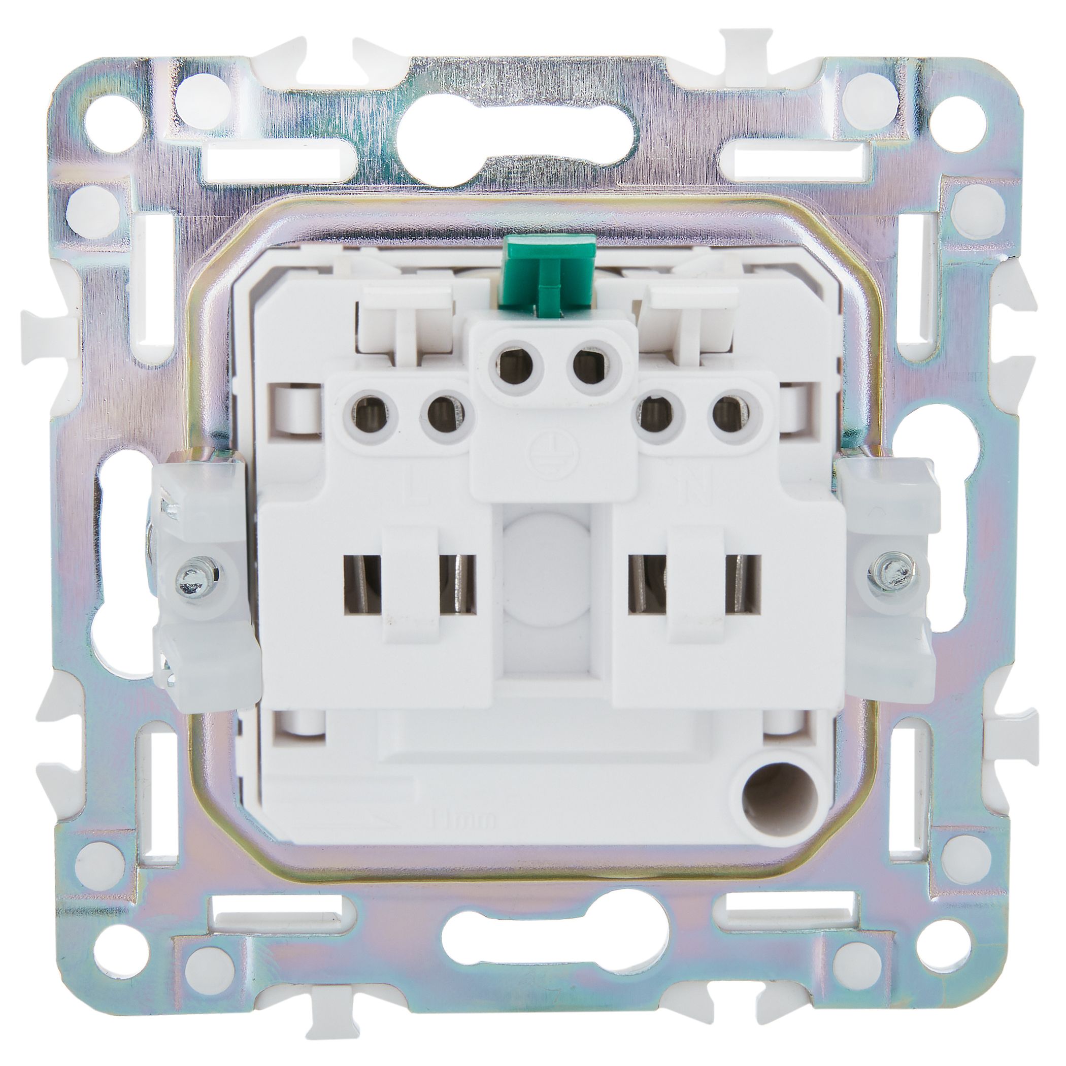 SKANDY Розетка жерге тұйықталған, қорғаныс пердешелерімен 16А бұрандасыз бекіту SK-R06G жалбызды IEK