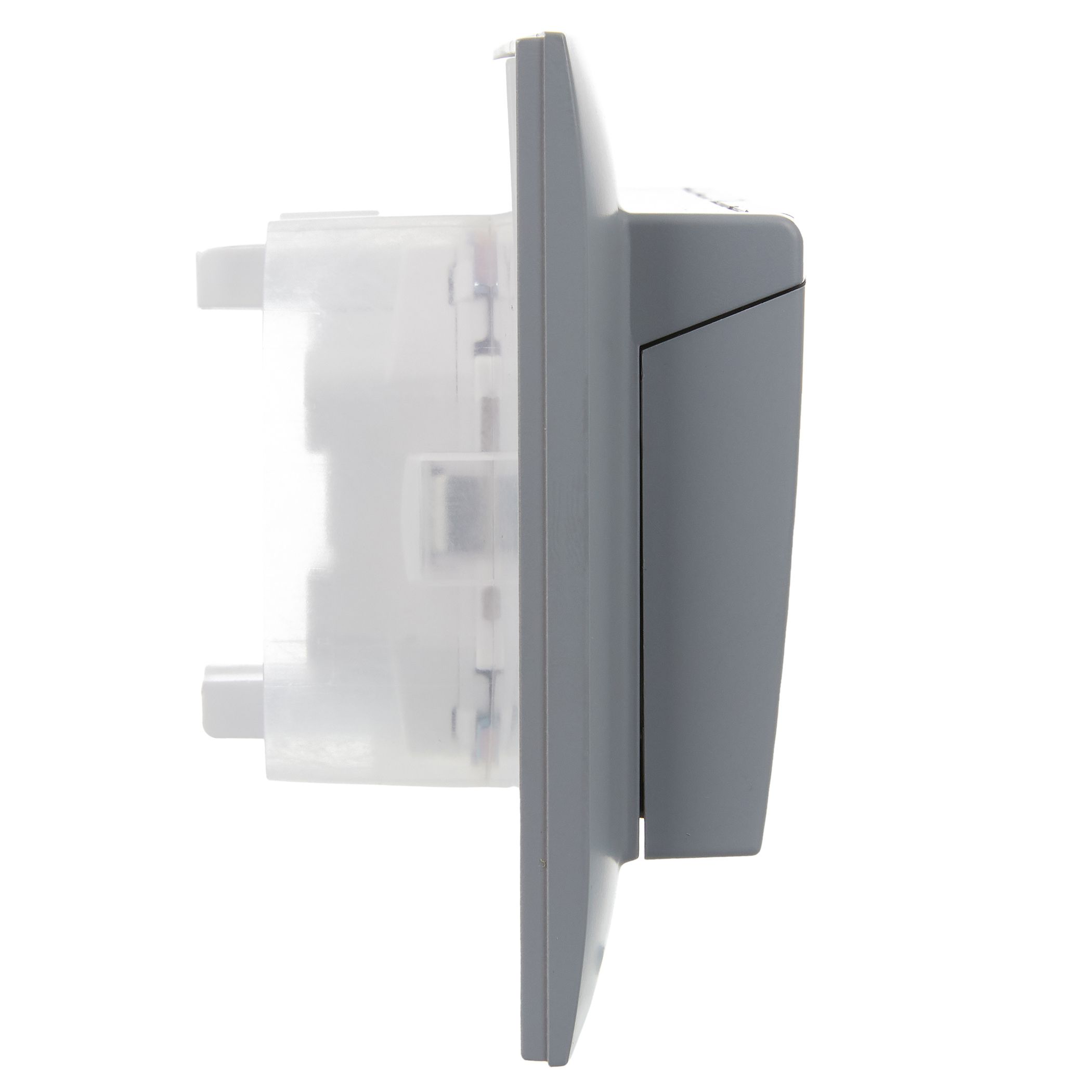             SKANDY Розетка 2 орынды, қақпағы бар 16А жиынтықта IP44 SK-R12Gr сұр IEK    