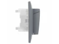             SKANDY Розетка 2 орынды, қақпағы бар 16А жиынтықта IP44 SK-R12Gr сұр IEK    