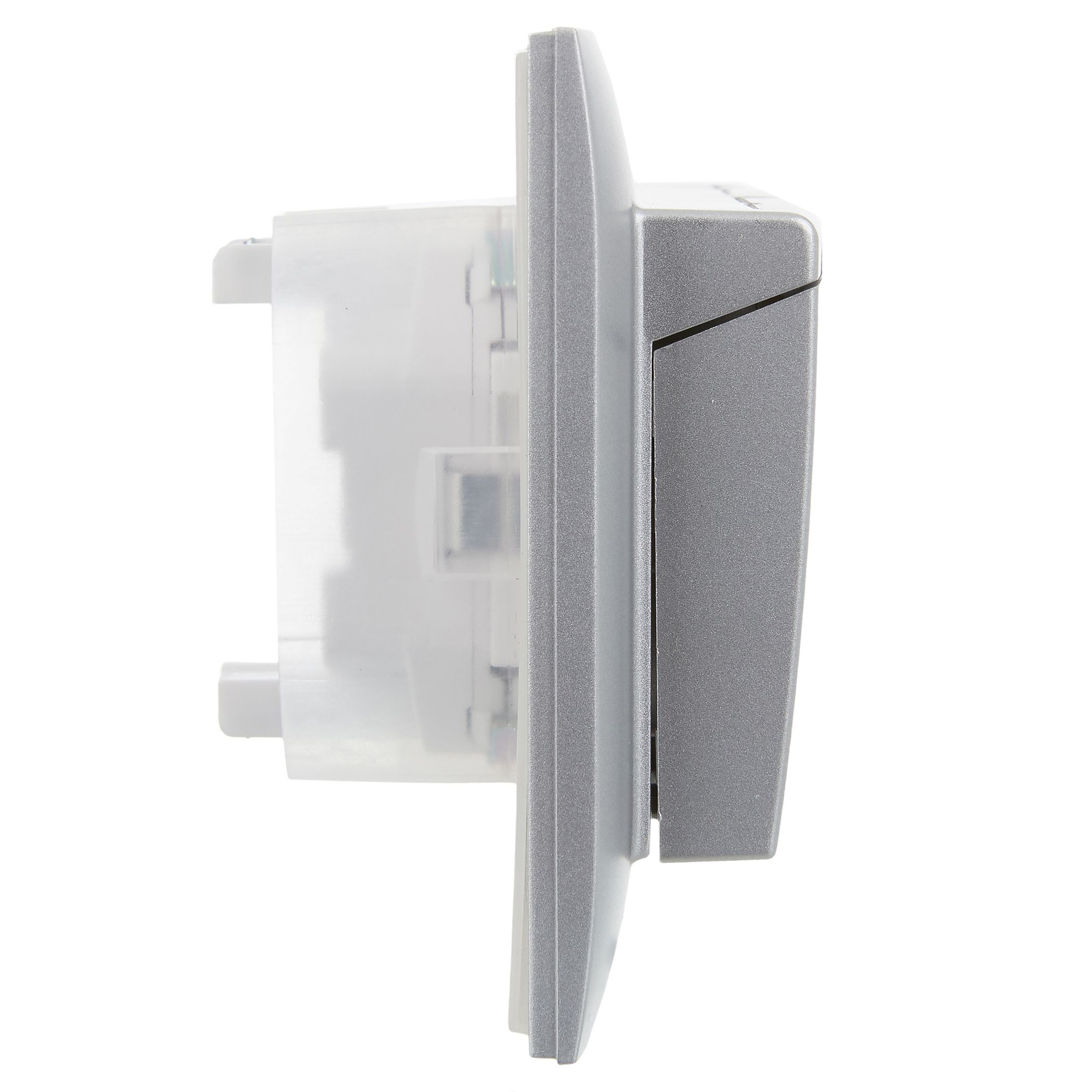 SKANDY Розетка 2 орынды, қақпағы бар 16А жиынтықта IP44 SK-R12S күміс IEK