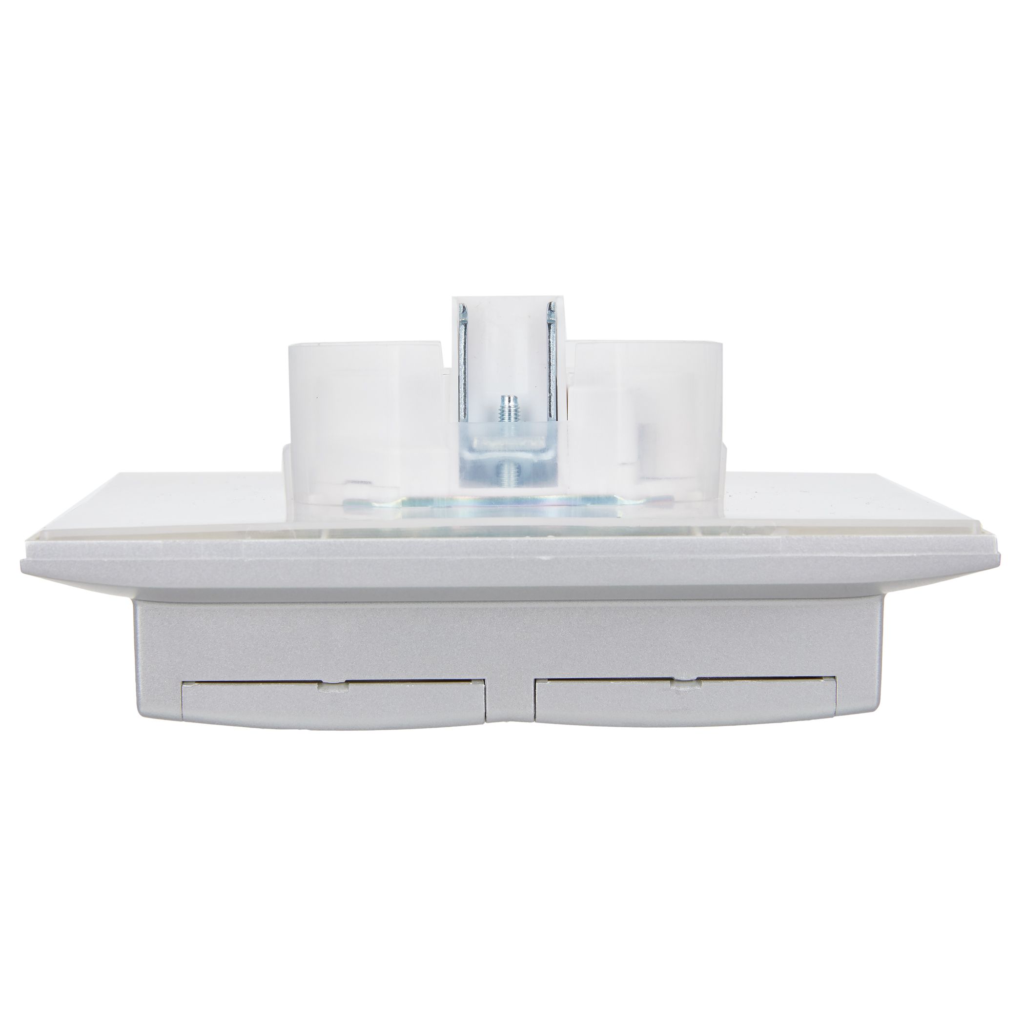 SKANDY Розетка 2 орынды, қақпағы бар 16А жиынтықта IP44 SK-R12S күміс IEK