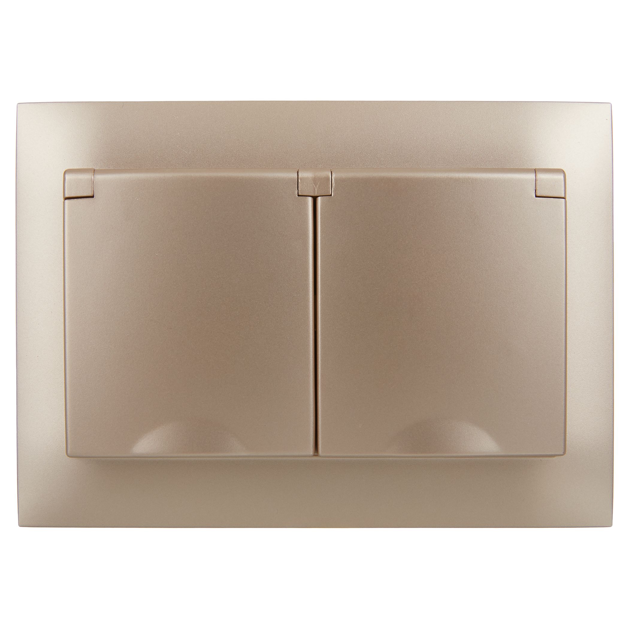 SKANDY Розетка 2 орынды, қақпағы бар 16А жиынтықта IP44 SK-R12Sa құм IEK