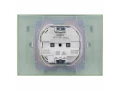             SKANDY Розетка 2 орынды, қақпағы бар 16А жиынтықта IP44 SK-R12G жалбызды IEK    