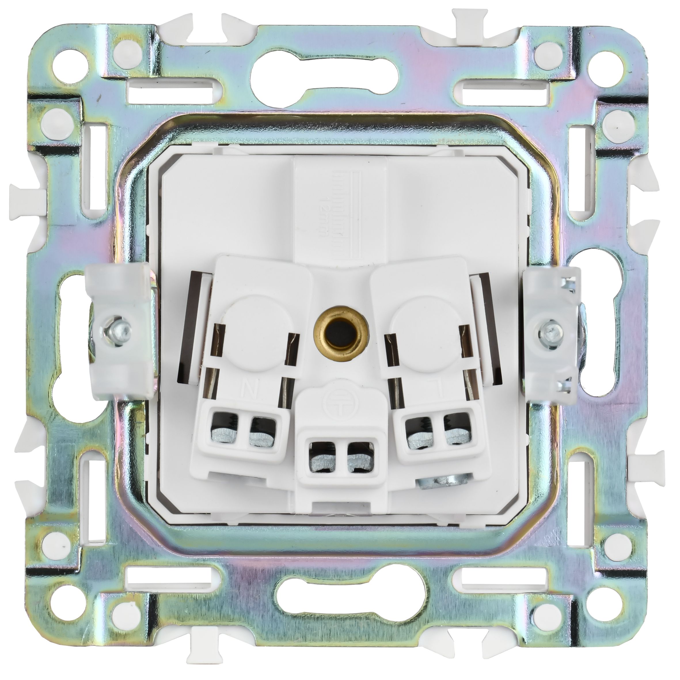 SKANDY Розетка, жерге тұйықталған, қорғаныс пердешелерсіз, 16А SK-R05G жалбызды IEK