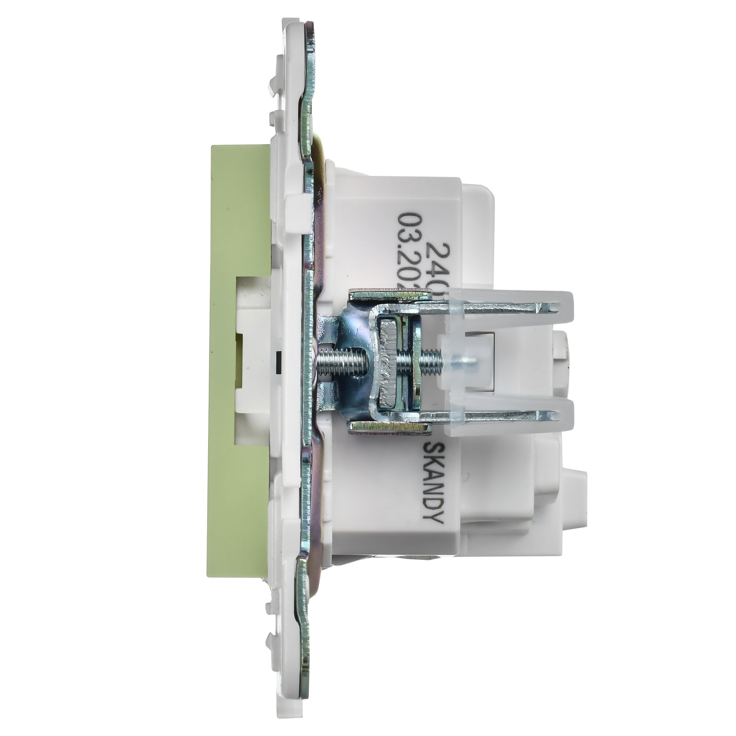 SKANDY Розетка, жерге тұйықталған, қорғаныс пердешелерсіз, 16А SK-R05G жалбызды IEK