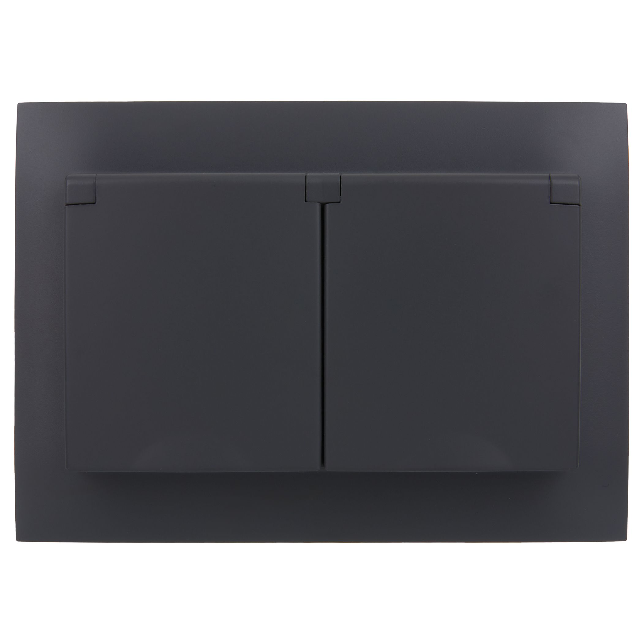             SKANDY Розетка 2 орынды, қақпағы бар 16А жиынтықта IP44 SK-R12T титан IEK    