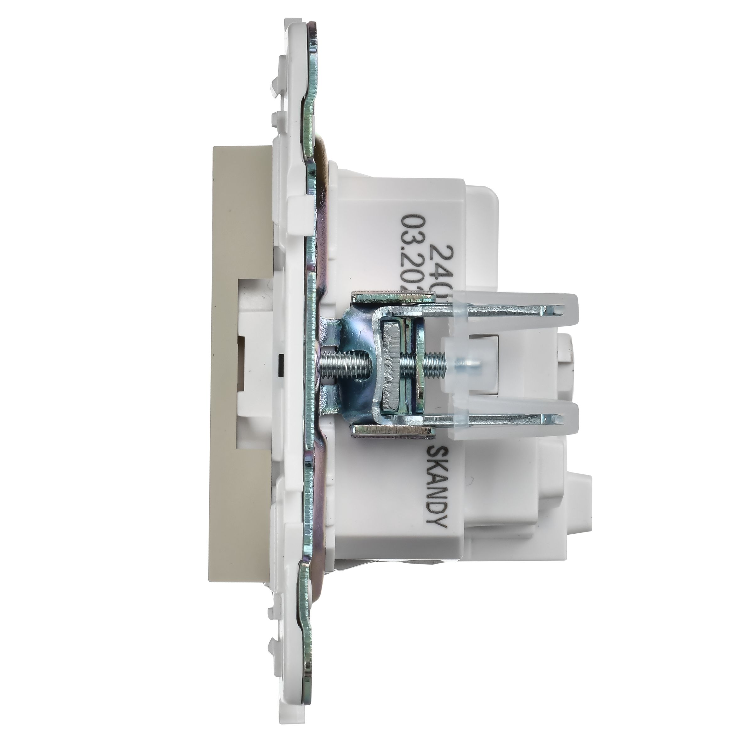 SKANDY Розетка, жерге тұйықталған, қорғаныс пердешелерсіз, 16А SK-R05B сарғыш IEK