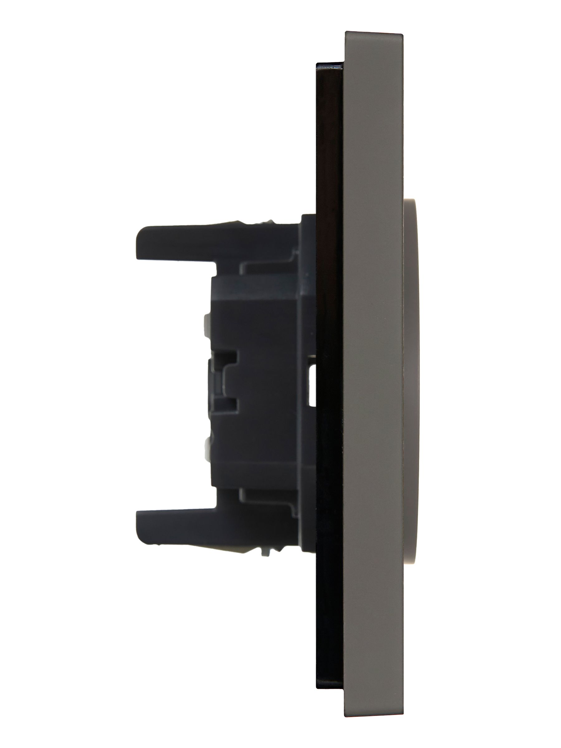 FORTE&PIANO Розетка 2 орынды, жерге тұйықталмаған, қорғаныс пердешелерімен бұрандасыз бекіту 10А FP325 сұр IEK