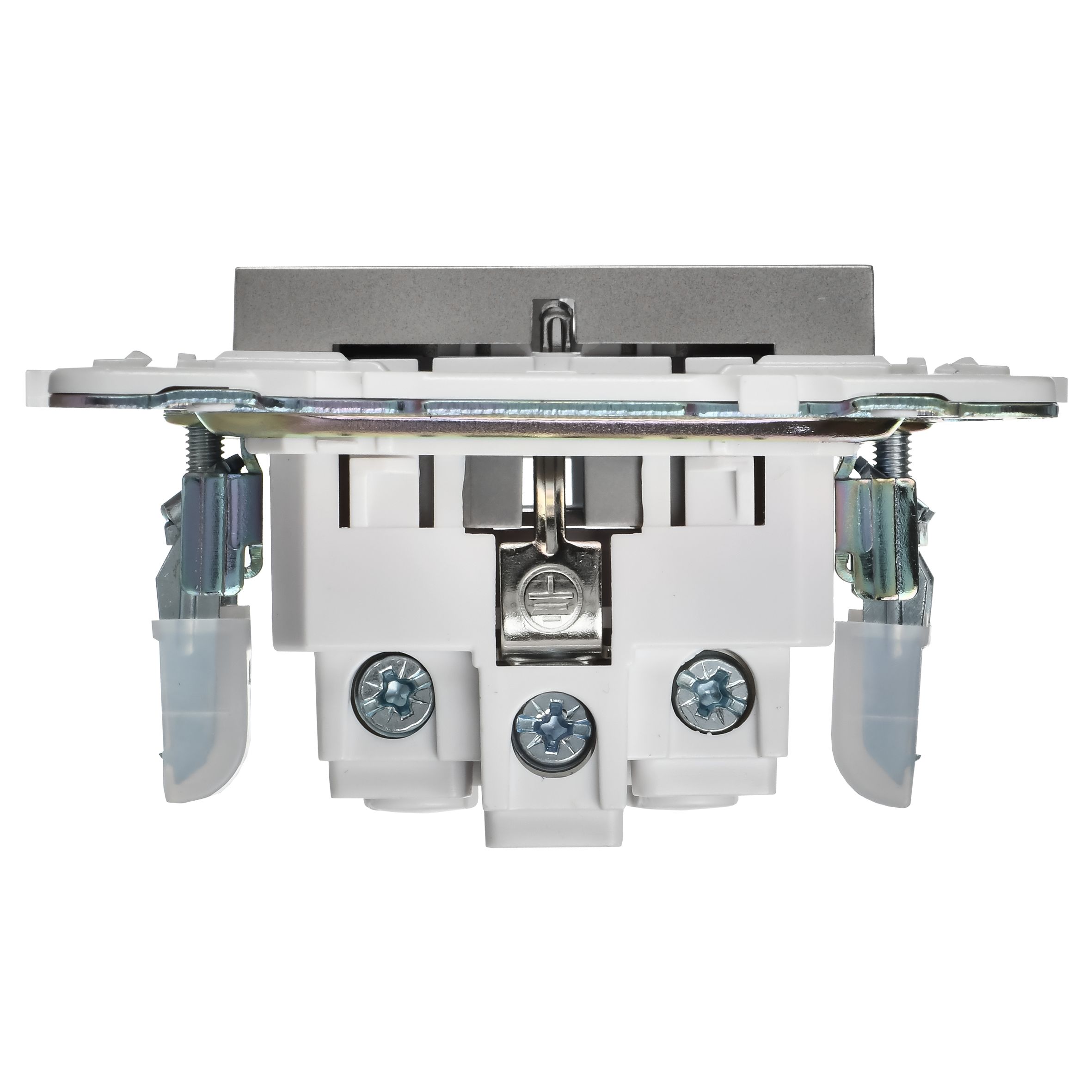 SKANDY Розетка 1 орынды, жерге тұйықталған, қорғаныс пердешелерімен 16А SK-R04S күміс IEK