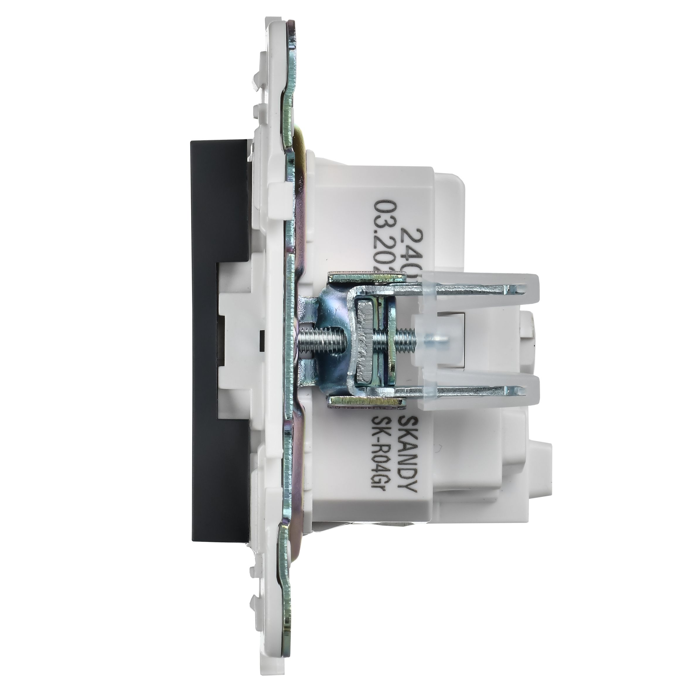 SKANDY Розетка, жерге тұйықталған, қорғаныс пердешелерсіз, 16А SK-R05T титан IEK