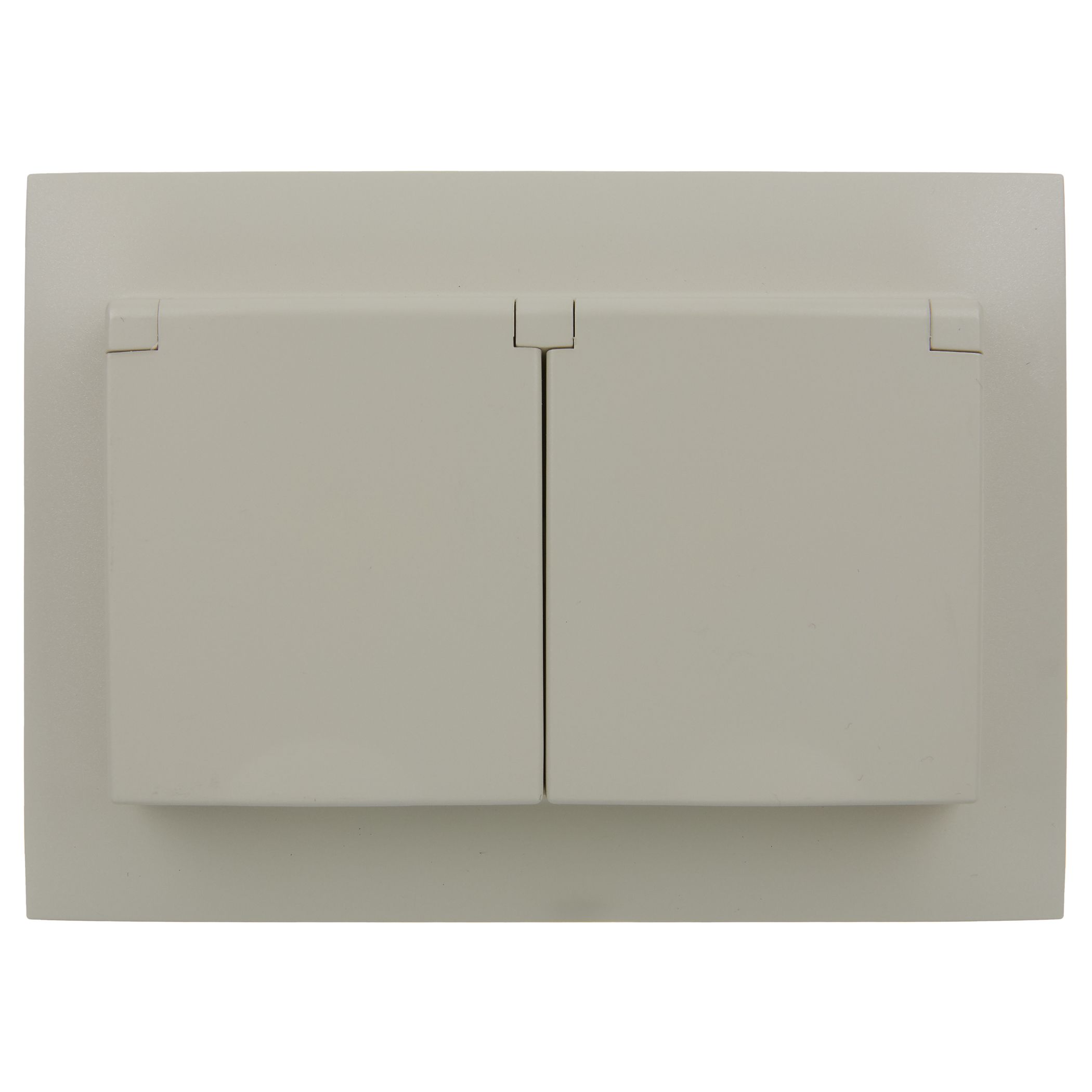             SKANDY Розетка 2 орынды, қақпағы бар 16А жиынтықта IP44 SK-R12B сарғыш IEK    