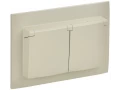             SKANDY Розетка 2 орынды, қақпағы бар 16А жиынтықта IP44 SK-R12B сарғыш IEK    
