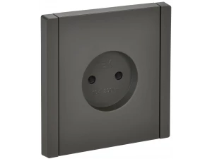 FORTE&PIANO Розетка 1-местная без заземления с защитными шторками винтовое крепление 10А FP317 серый
