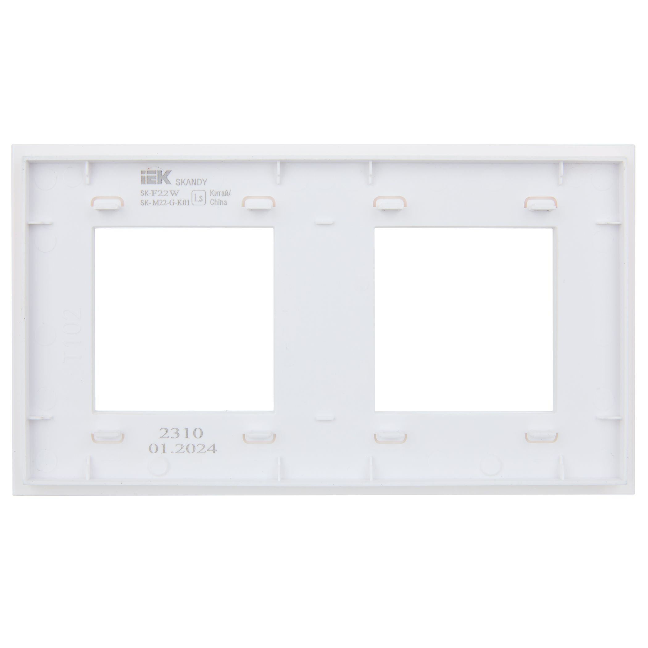             SKANDY Жиектеме 2-орынды SK-F22W шыны арктикалық ақ IEK    