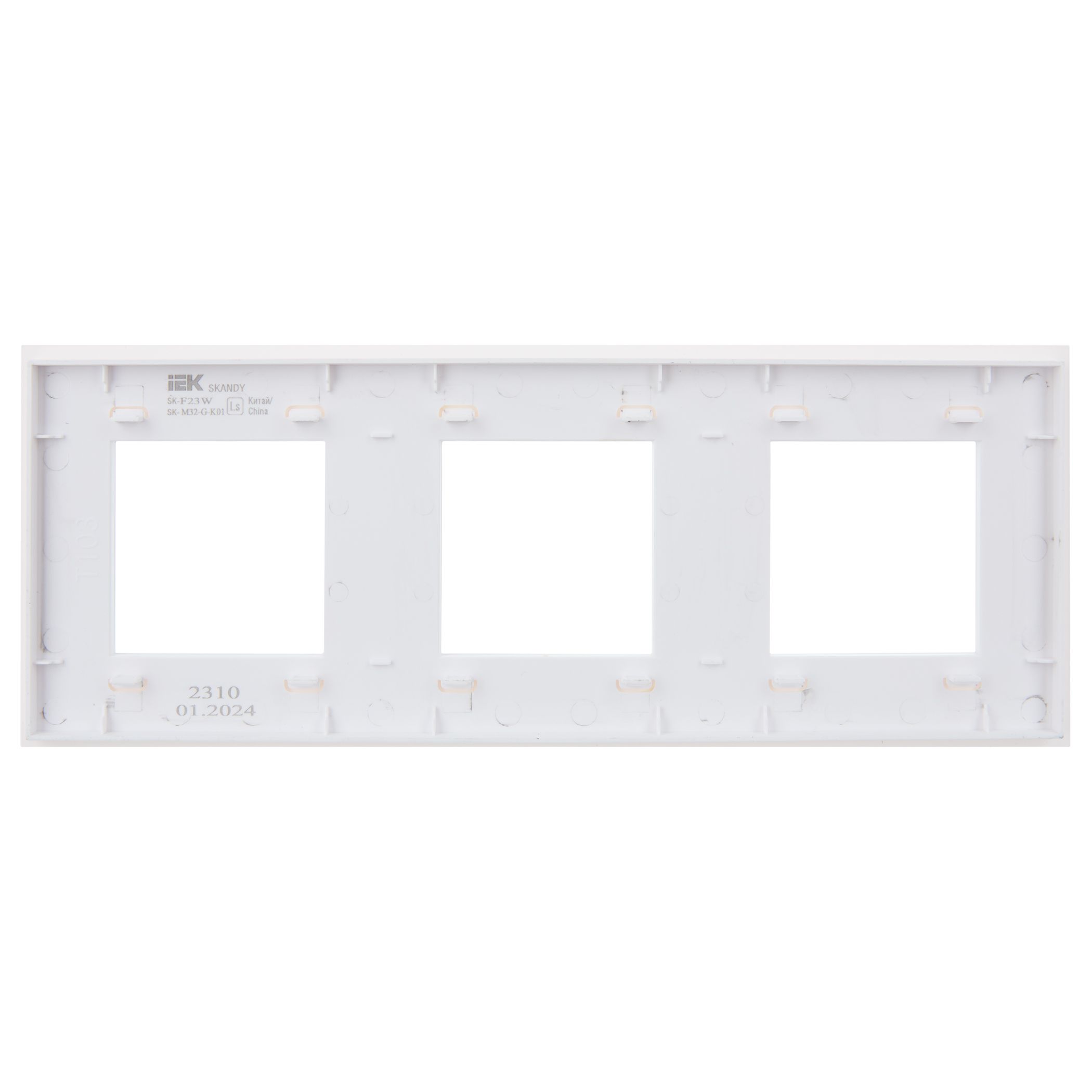             SKANDY Жиектеме 3-орынды SK-F23W шыны арктикалық ақ IEK    