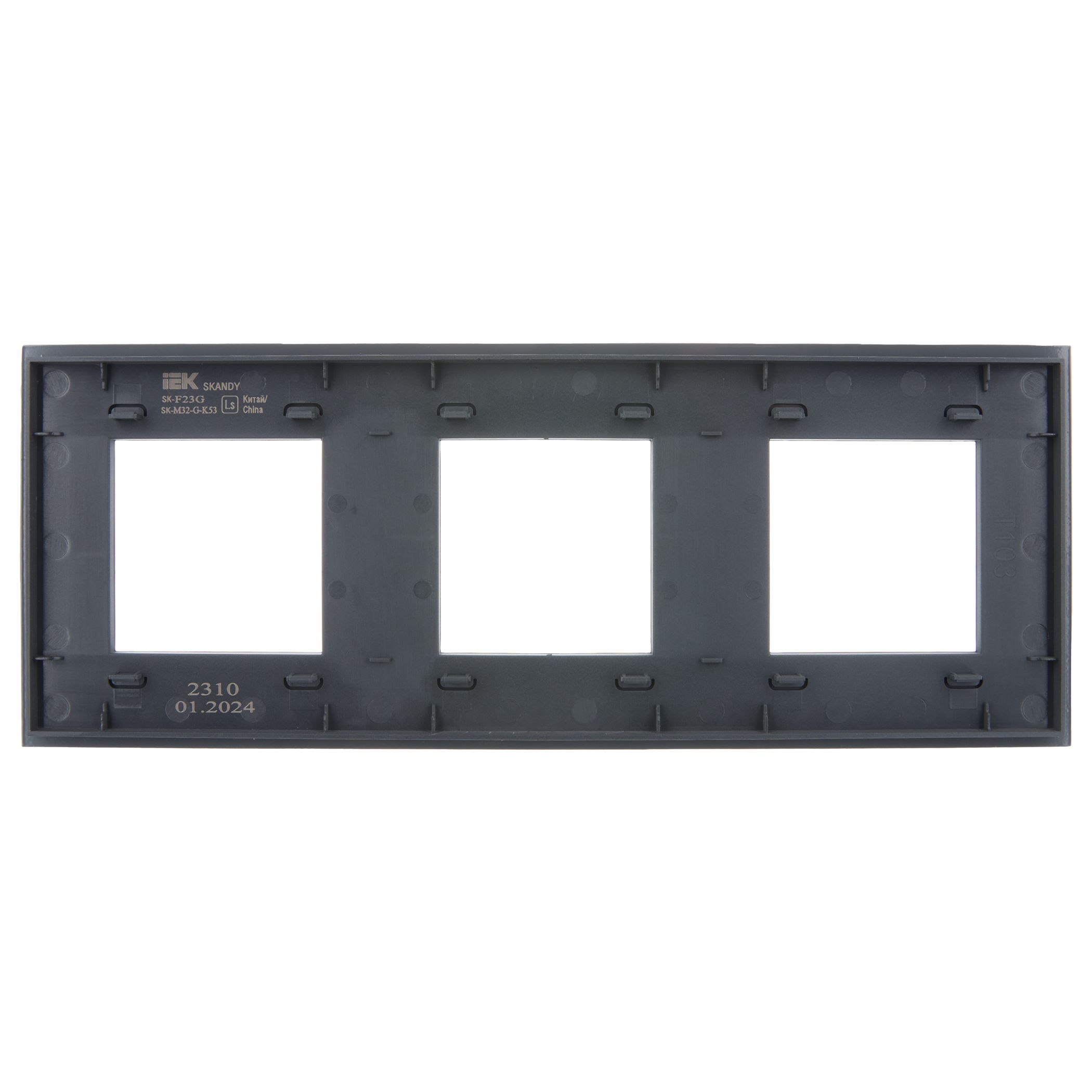             SKANDY Жиектеме 3-орынды SK-F23G шыны графит IEK    