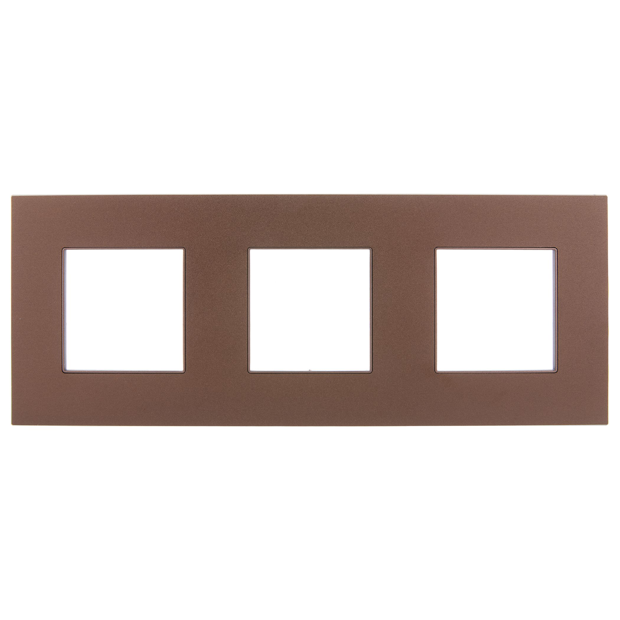             SKANDY Жиектеме 3-орынды SK-F33Br металл шоколад IEK    