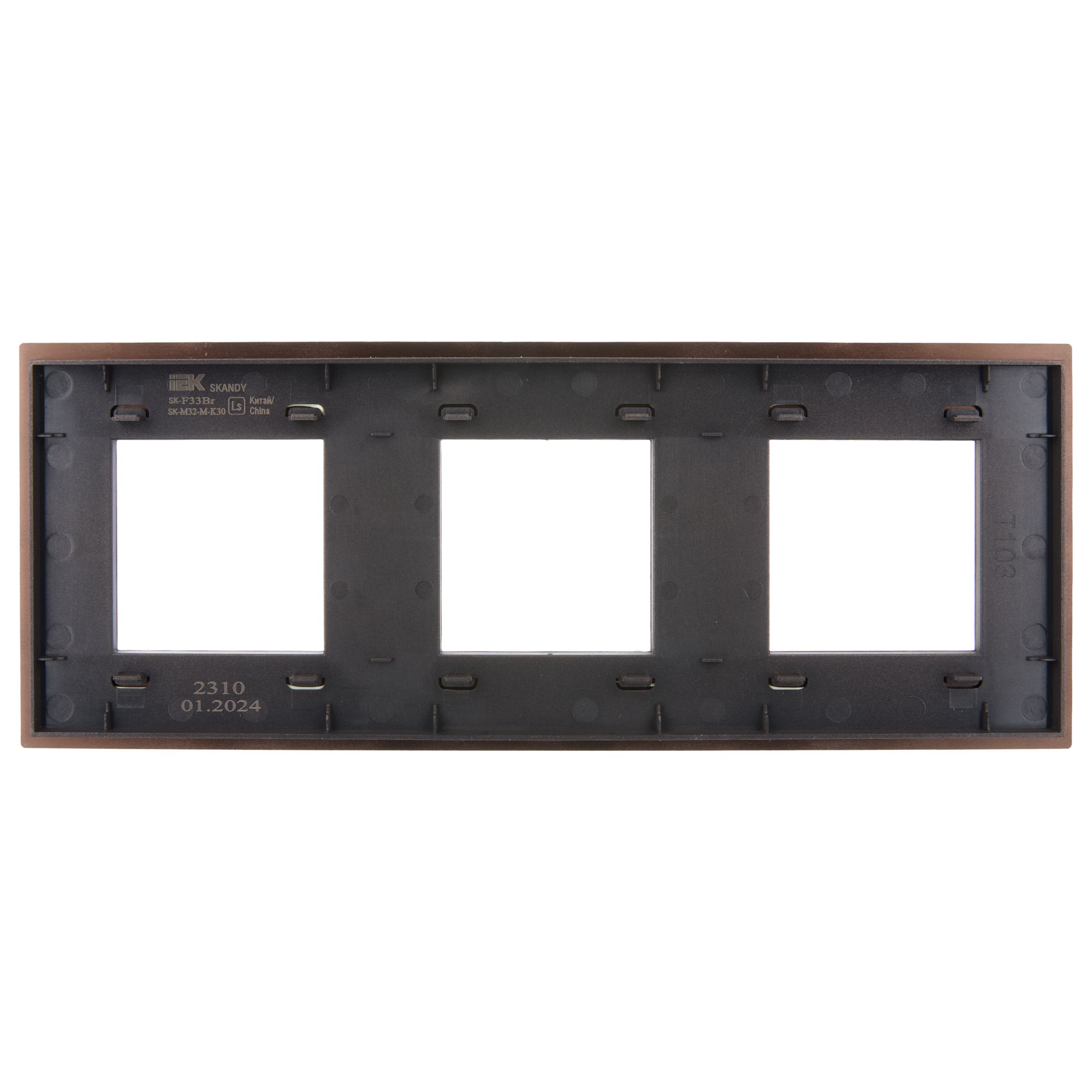             SKANDY Жиектеме 3-орынды SK-F33Br металл шоколад IEK    