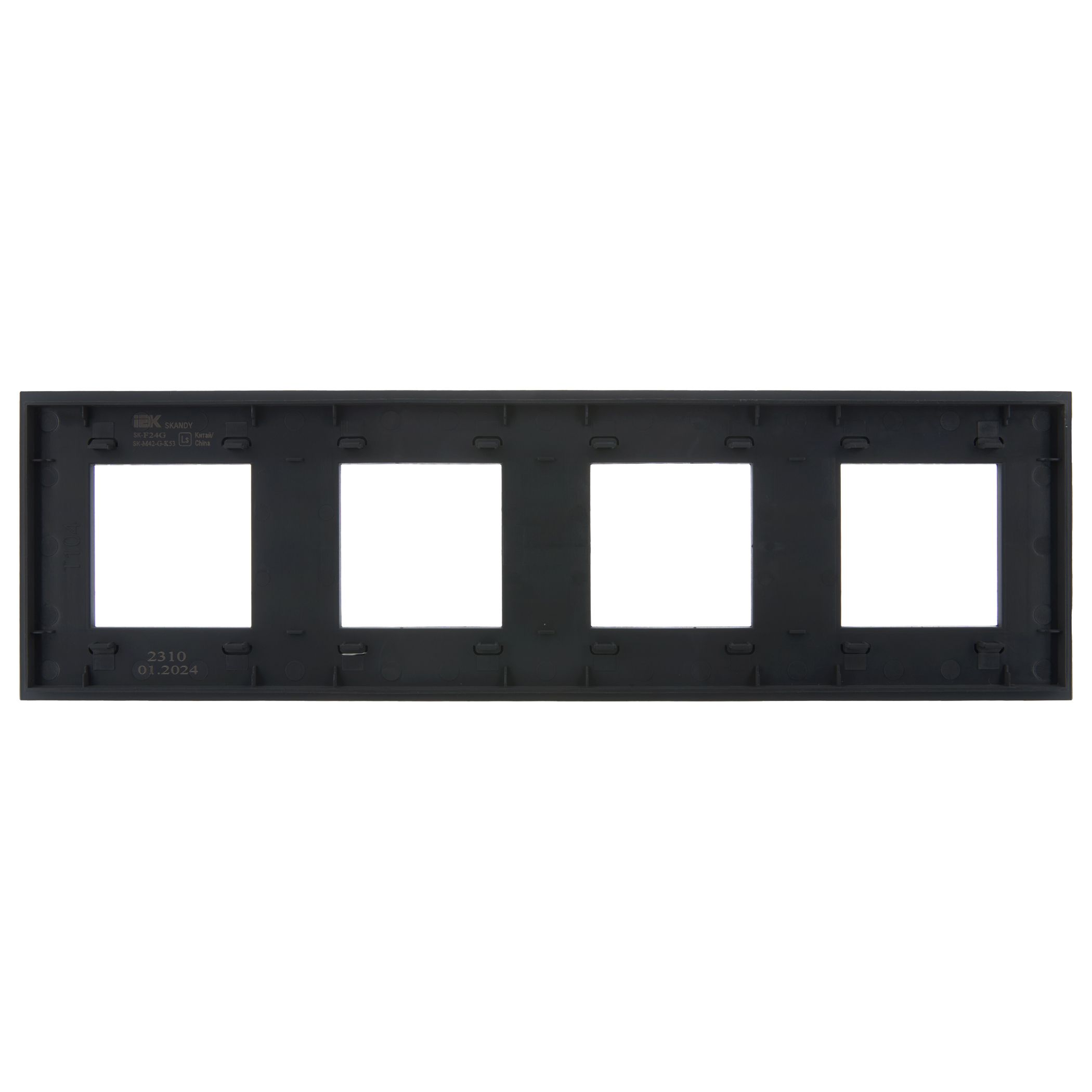             SKANDY Жиектеме 4-орынды SK-F24G шыны графит IEK    
